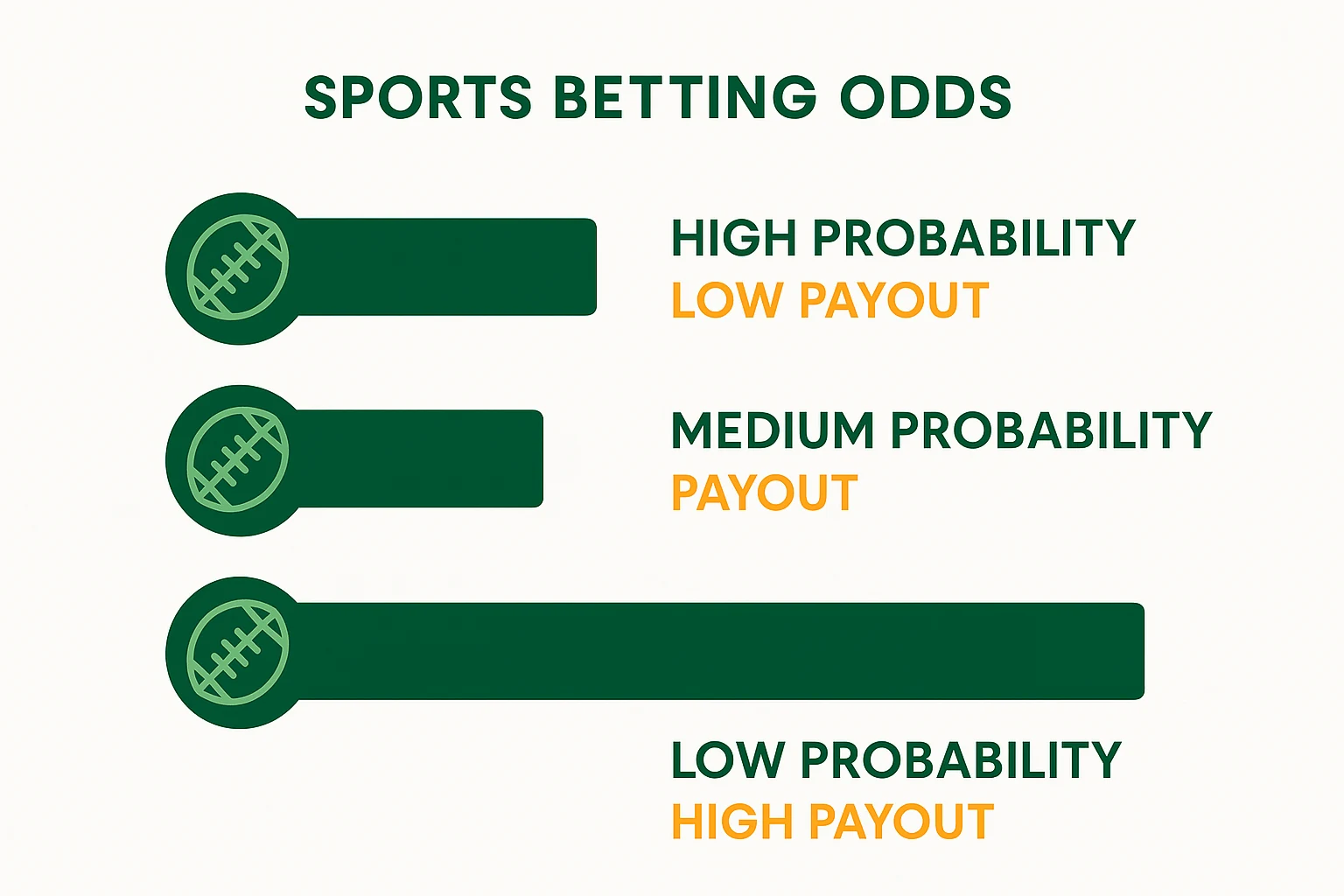 Infográfico mostrando como funcionam as odds nas apostas esportivas com barras de probabilidade